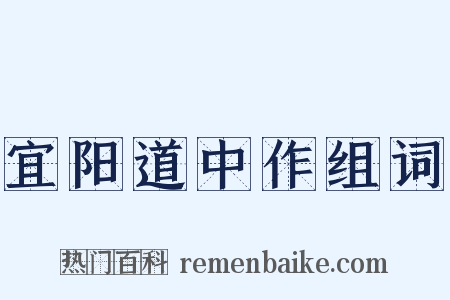 宜阳道中作组词是什么意思的图片